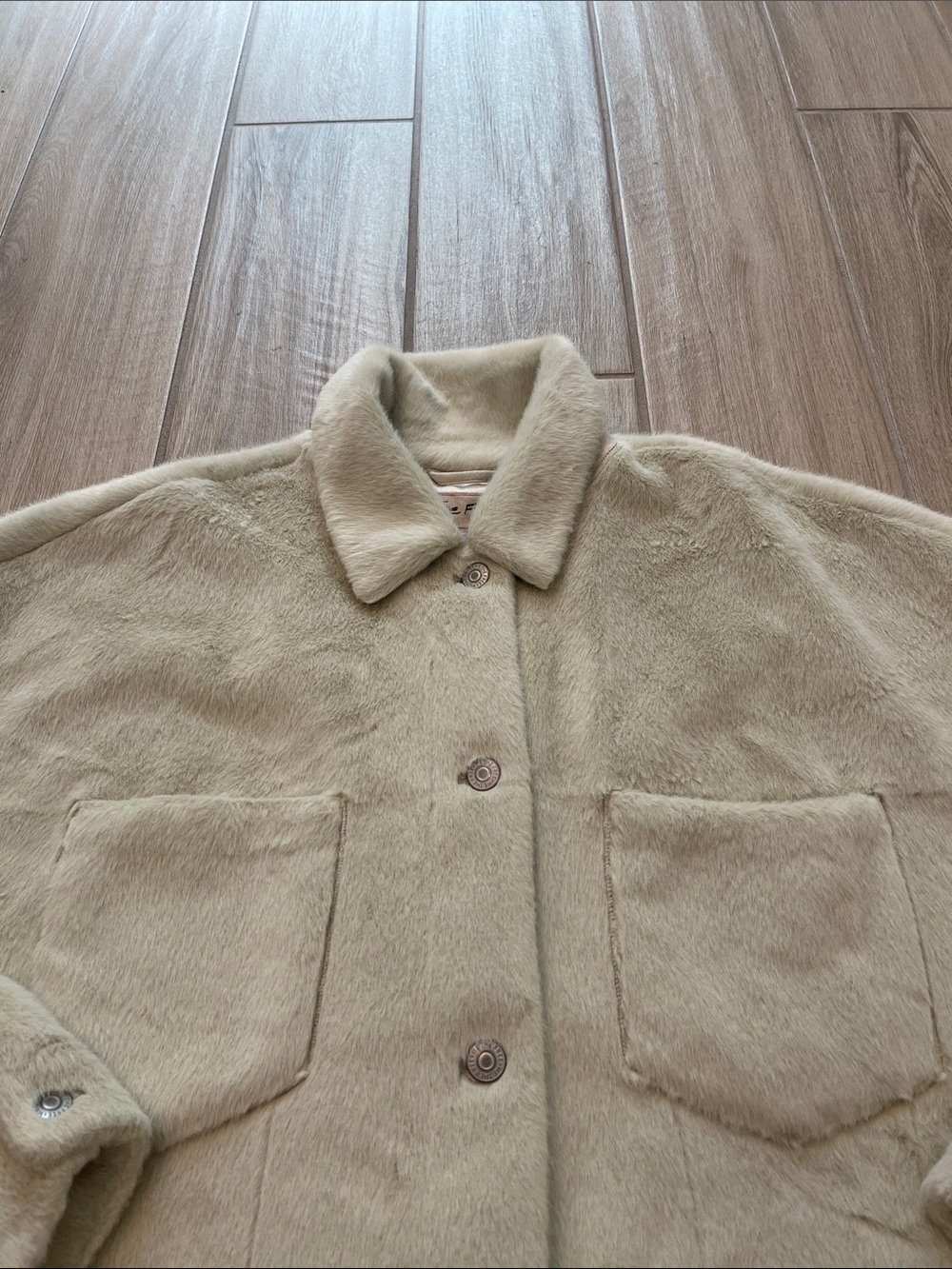 We The Free Cozy Opal Swing Faux Fur Jacket Sz S - Picture 7 of 14